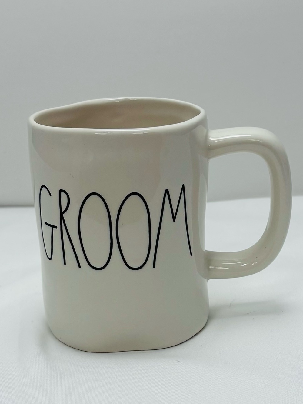 Groom Ceramic Mug - Neutral Cream Coffee Cup for Men Grooming